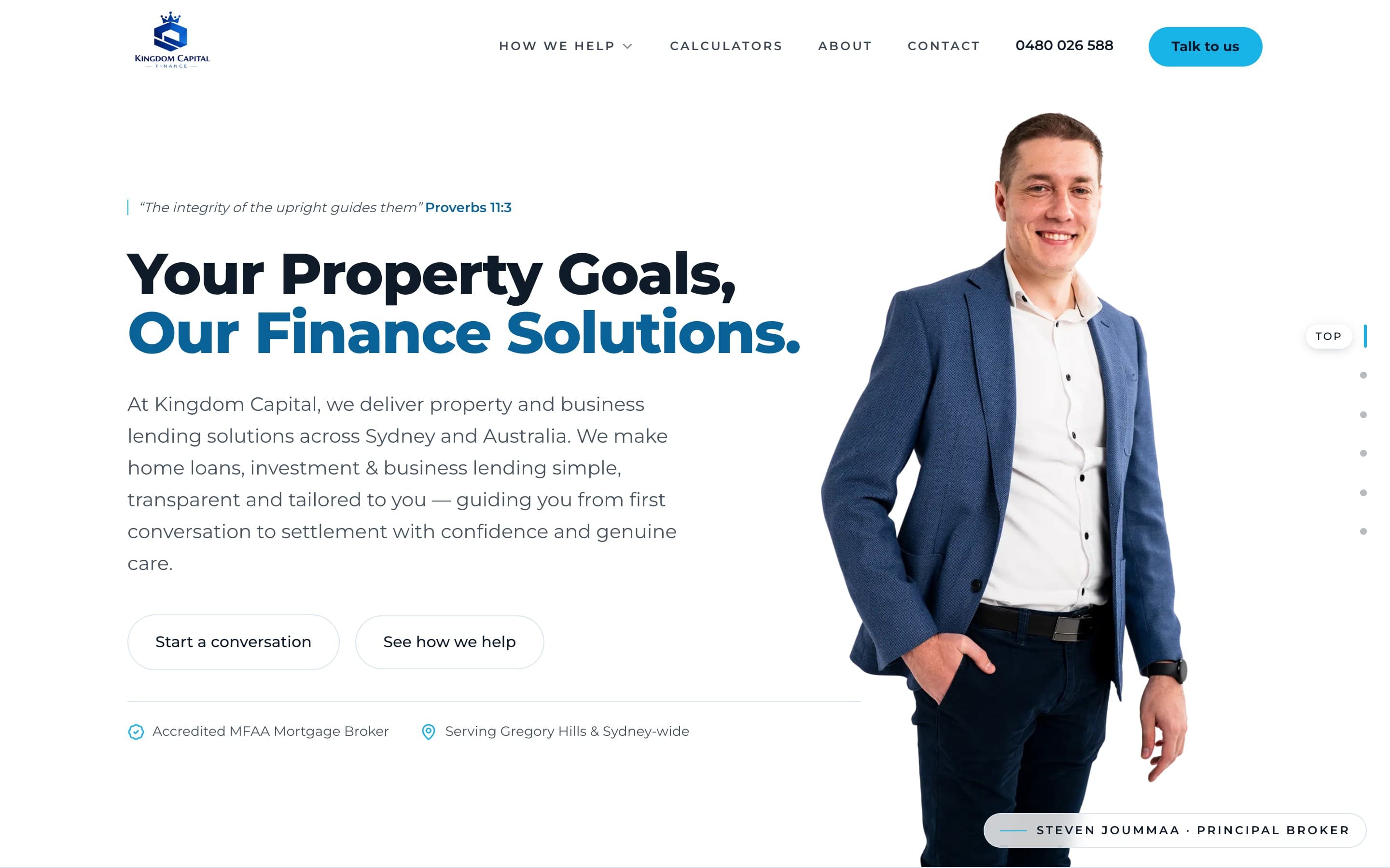 Kingdom Capital Finance homepage